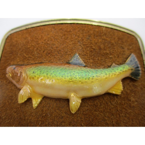 1979 Raintree Rainbow Trout Belt Buckle 24k Gold Overlay ! - Picture 5 of 12